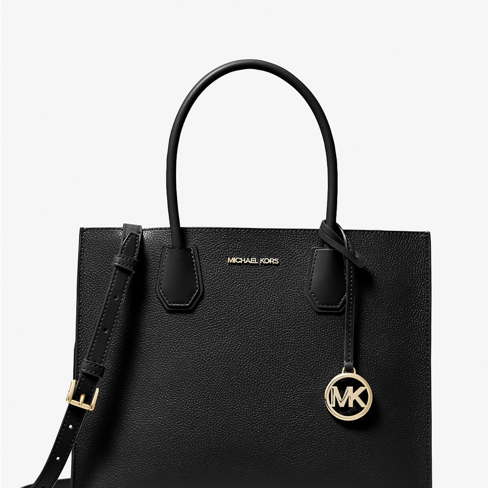 Michael Kors Mercer Large Pebbled Leather Accordion Tote Bag